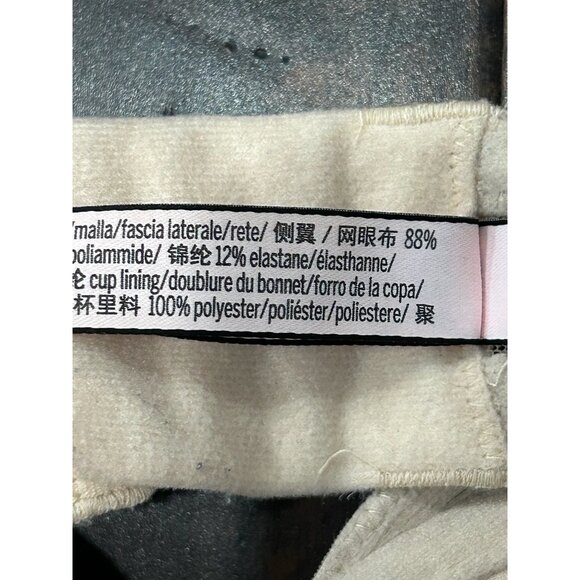 Victoria's Secret Sexy Tee Posey Lace Push Up Bra Beige Sz 40DD Mesh Intimate - Picture 7 of 11